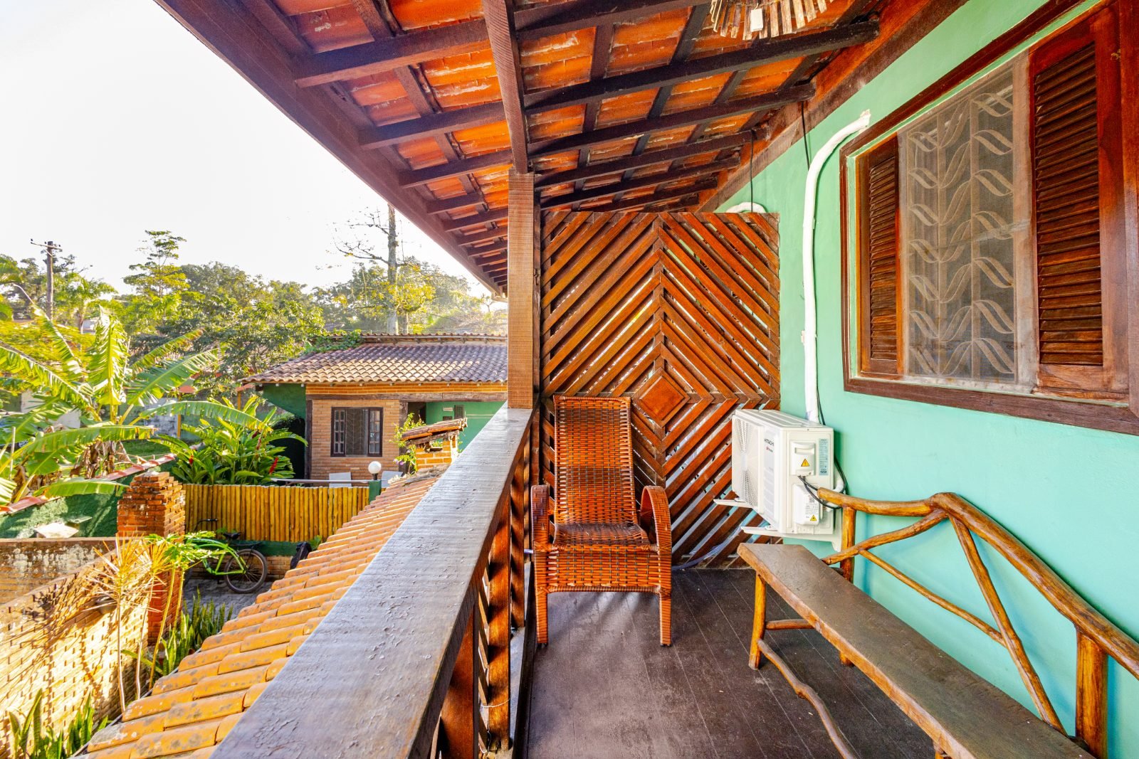 Varanda do chalé Villa